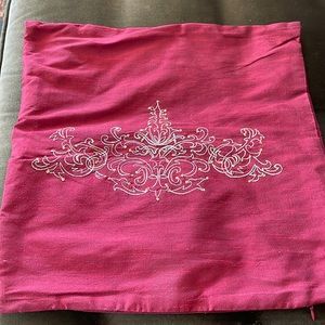 Pair of Indian cushion covers with embroidery and sequins.